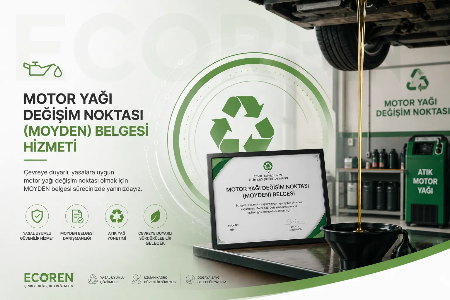 Motor Yağı Değişim Noktası(MOYDEN) Belgesi Hizmeti